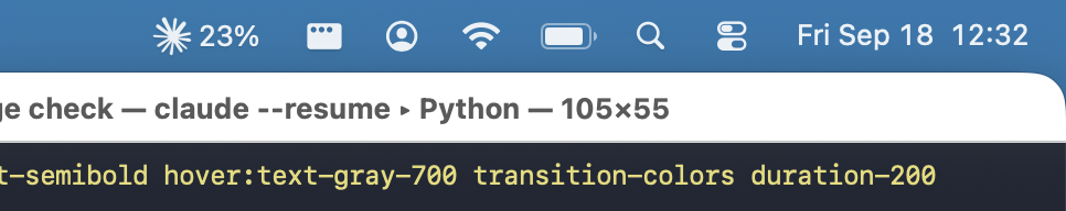The Claude usage icon shown live in the macOS menu bar, next to the other system icons