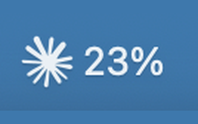The Claude usage menu bar icon showing 23 percent session usage